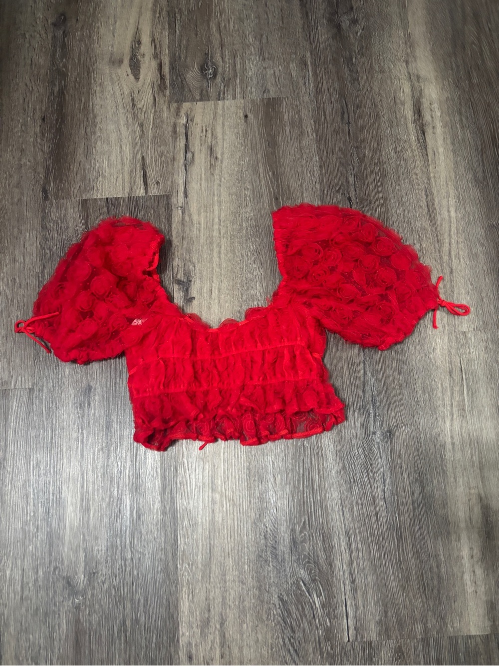 For Love and Lemons, Hannah red top, medium - Picture 10 of 10